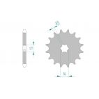 Kit chaine AFAM acier SUZUKI TS 80 ER pas 428 1981 à 1984