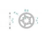 Kit chaine AFAM acier SUZUKI RV 90 pas 428 1973 à 1978