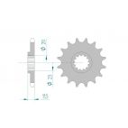 Kit chaine AFAM acier SUZUKI DR 125 S pas 428 1985 à 1994