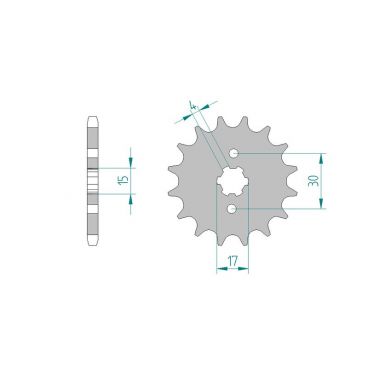 Kit chaine AFAM acier SUZUKI FL 125 Adress pas 428 2007 à 2010