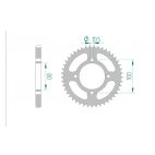 Kit chaine AFAM acier SUZUKI GZ 125 W,X,Y,K1,K2,K3,K4,K5,K6,K7,K8 MARAUDER pas 428 1998 à 2008