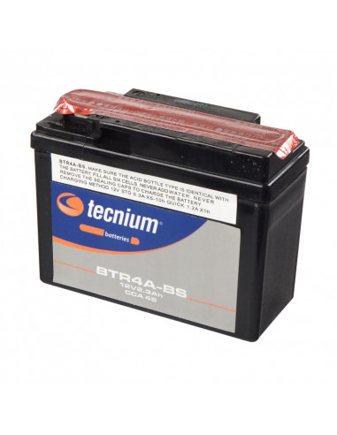 Batterie TECNIUM Sans entretien avec pack acide - BTR4A-BS