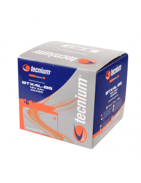 Batterie TECNIUM Sans entretien avec pack acide - BTX4L-BS