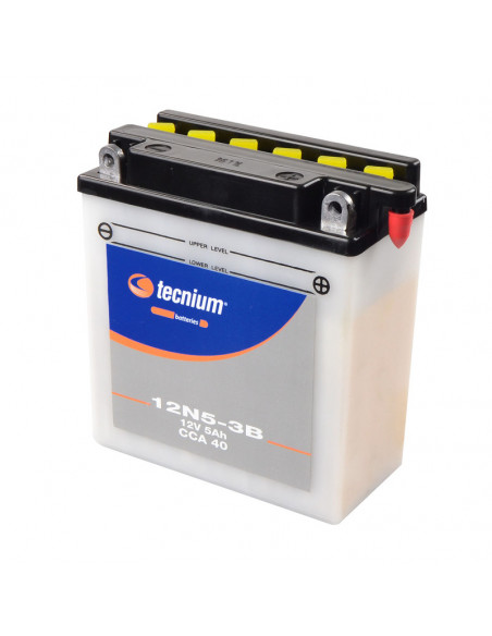 Batterie TECNIUM conventionnelle avec pack acide - 12N5.5-3B