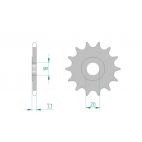 Kit chaine AFAM acier SUZUKI RM 125 Y,K1,K2,K3 pas 520 2000 à 2003