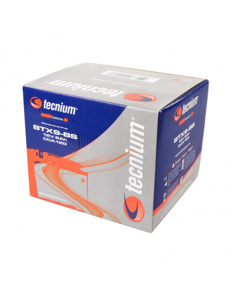 Batterie TECNIUM Sans entretien avec pack acide - BTX9-BS