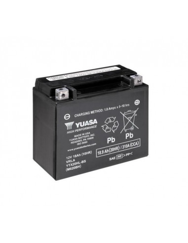 Batterie YUASA Sans entretien avec pack acide - YTX20HL-BS