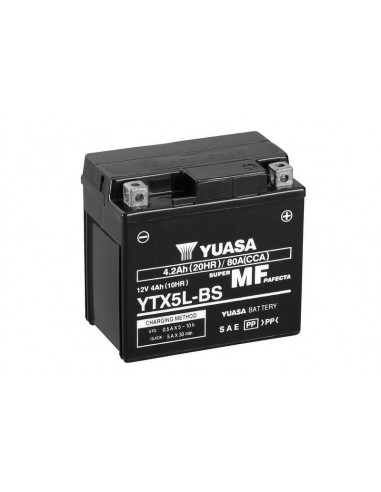 Batterie YUASA Sans entretien avec pack acide - YTX5L-BS