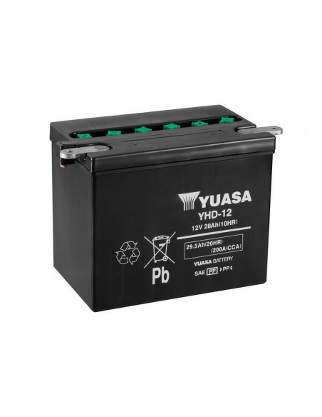 Batterie YUASA conventionnelle sans pack acide - YHD-12