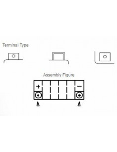Batterie YUASA Sans entretien avec pack acide - YT9B-BS 2