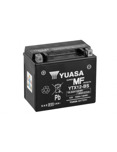 Batterie YUASA Sans entretien avec pack acide - YTX12-BS