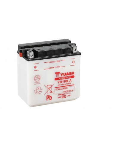 Batterie YUASA conventionnelle sans pack acide - YB16B-A