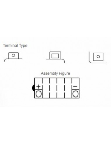 Batterie YUASA conventionnelle sans pack acide - YB16B-A