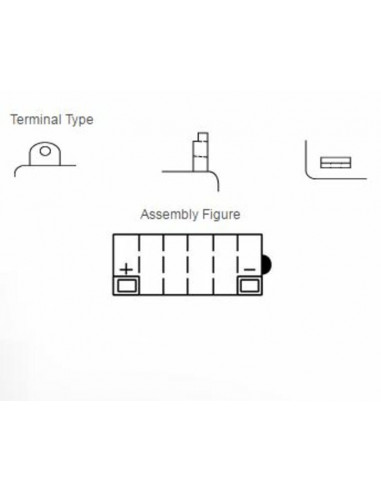 Batterie YUASA conventionnelle sans pack acide - 12N7-4A