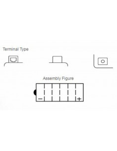 Batterie YUASA conventionnelle sans pack acide - YB9L-A2 2