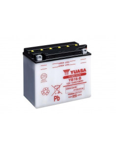 Batterie YUASA conventionnelle sans pack acide - YB16-B