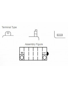 Batterie YUASA conventionnelle sans pack acide - YB16-B 2