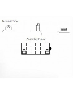 Batterie YUASA conventionnelle sans pack acide - 12N5.5-4B 2