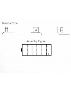 Batterie YUASA conventionnelle sans pack acide - 51913 2