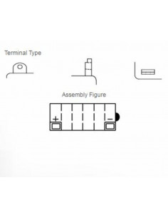 Batterie YUASA conventionnelle sans pack acide - 12N7D-3B 2