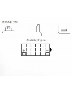 Batterie YUASA conventionnelle sans pack acide - 12N9-4B-1 2