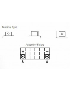 Batterie YUASA Sans entretien avec pack acide - YT12B-BS 2