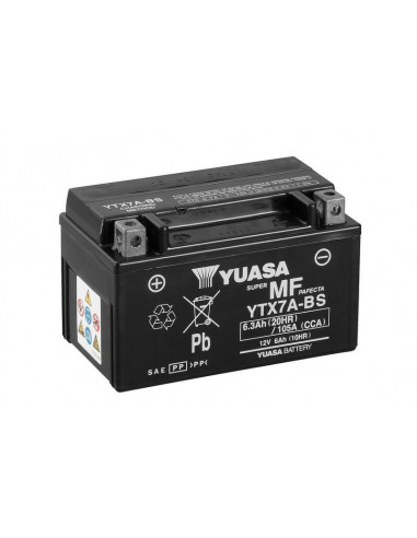 Batterie YUASA Sans entretien avec pack acide - YTX7A-BS