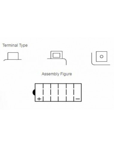 Batterie YUASA conventionnelle sans pack acide - YB14A-A2