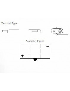 Batterie YUASA conventionnelle sans pack acide - 6N12A-2C/B54-6 2