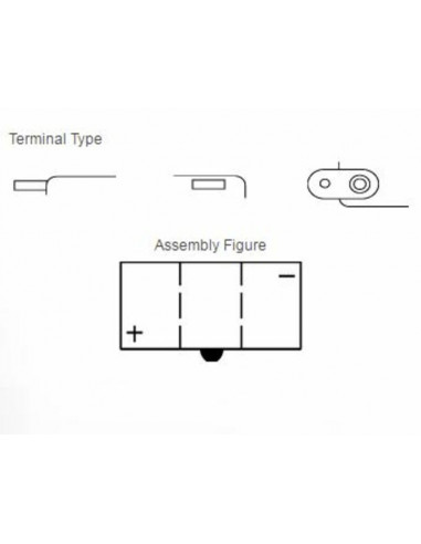 Batterie YUASA conventionnelle sans pack acide - 6N12A-2C/B54-6