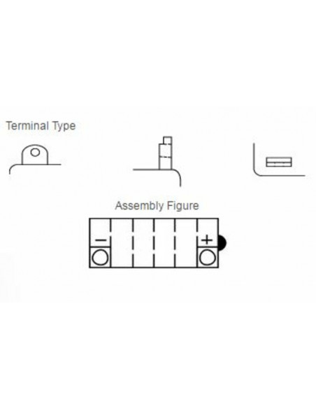 Batterie YUASA conventionnelle sans pack acide - YB10L-BP
