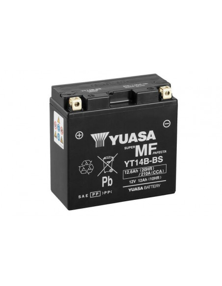 Batterie YUASA Sans entretien avec pack acide - YT14B-BS