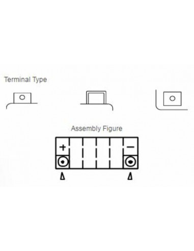 Batterie YUASA Sans entretien avec pack acide - YT14B-BS
