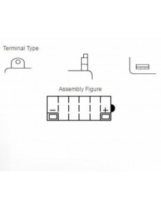 Batterie YUASA conventionnelle sans pack acide - 12N5.5A-3B 2