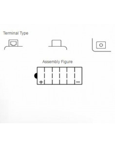 Batterie YUASA conventionnelle sans pack acide - 12N5.5-4A 2