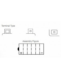 Batterie YUASA conventionnelle sans pack acide - Y50-N18A-A 2