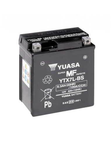 Batterie YUASA Sans entretien avec pack acide - YTX7L-BS