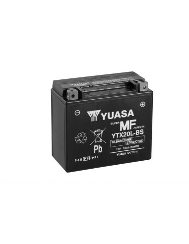 Batterie YUASA Sans entretien avec pack acide - YTX20L-BS