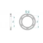 Kit chaine AFAM acier SUZUKI TS 125 R pas 428 1990 à 1996