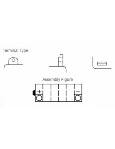 Batterie YUASA conventionnelle sans pack acide - YB7-A