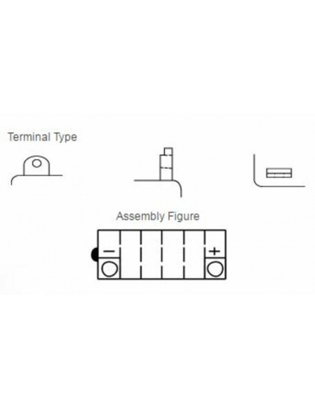 Batterie YUASA conventionnelle sans pack acide - YB12AL-A