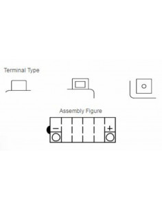 Batterie YUASA conventionnelle sans pack acide - YB10L-A2 2