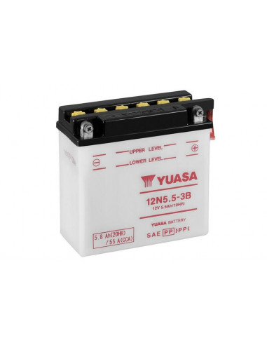 Batterie YUASA conventionnelle sans pack acide - 12N5.5-3B