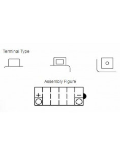 Batterie YUASA conventionnelle sans pack acide - YB12B-B2 2