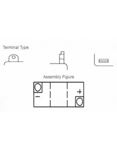 Batterie YUASA conventionnelle sans pack acide - B38-6A 2