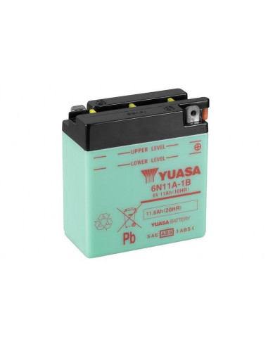 Batterie YUASA conventionnelle sans pack acide - 6N11A-1B