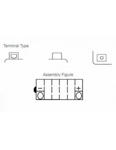 Batterie YUASA conventionnelle sans pack acide - YB16AL-A2 2