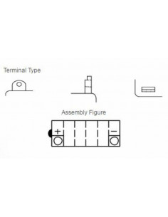 Batterie YUASA conventionnelle sans pack acide - YB12A-A 2