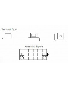 Batterie YUASA conventionnelle sans pack acide - YB14-B2 2