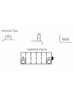 Batterie YUASA conventionnelle sans pack acide - YB9-B 2